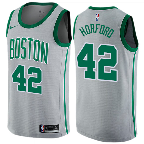 Men Nike Boston Celtics #42 Al Horford Gray NBA Swingman City Edition Jersey->milwaukee bucks->NBA Jersey